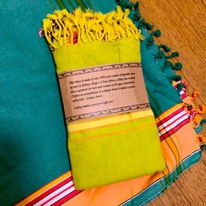 💎 Beautiful Kenyan Sarong 💎 Lime Green / Pink, pairs as shawl or throw OS